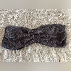 Free People Intimately Bandeau, Gray Lace